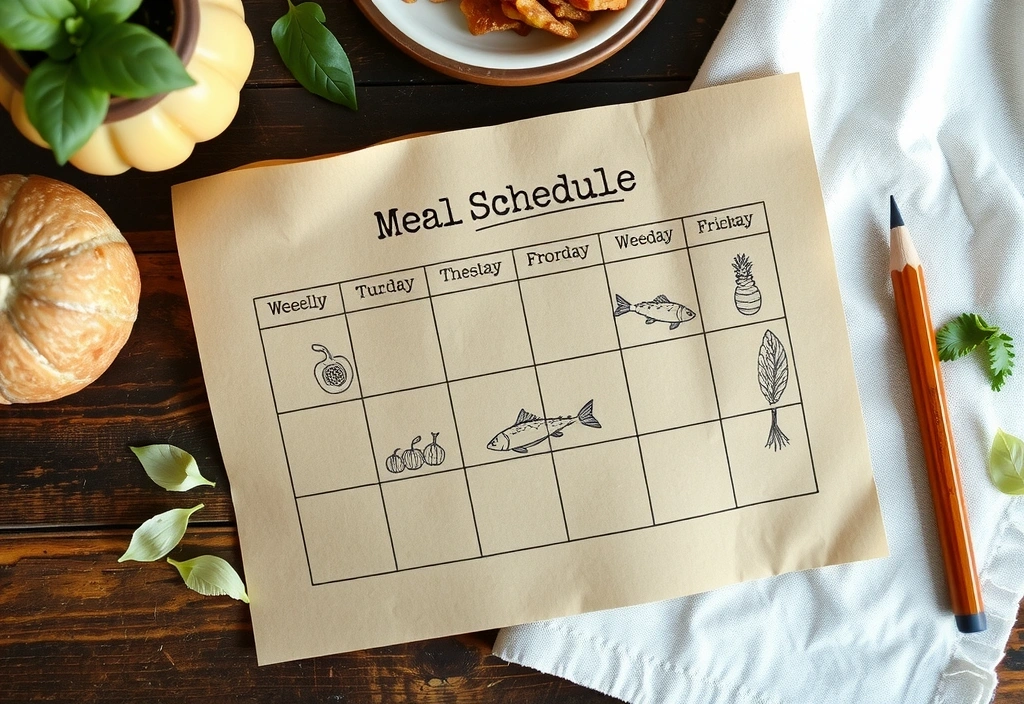 Enkla skisser för veckans måltider